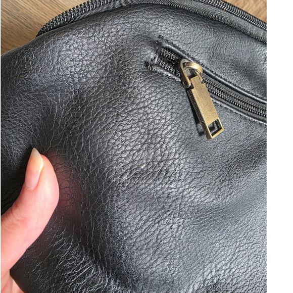 Urban Originals Anthropologie Black Boho Sling Crossbody Organizer Purse - Picture 3 of 7